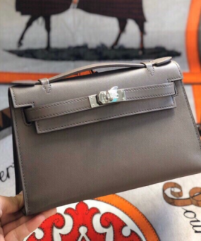 에르메스 미니 켈리백22 에토프 은장 스위프트